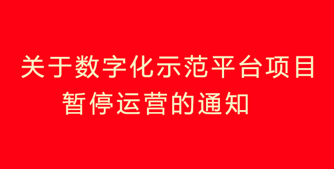 关于数字化示范平台项目